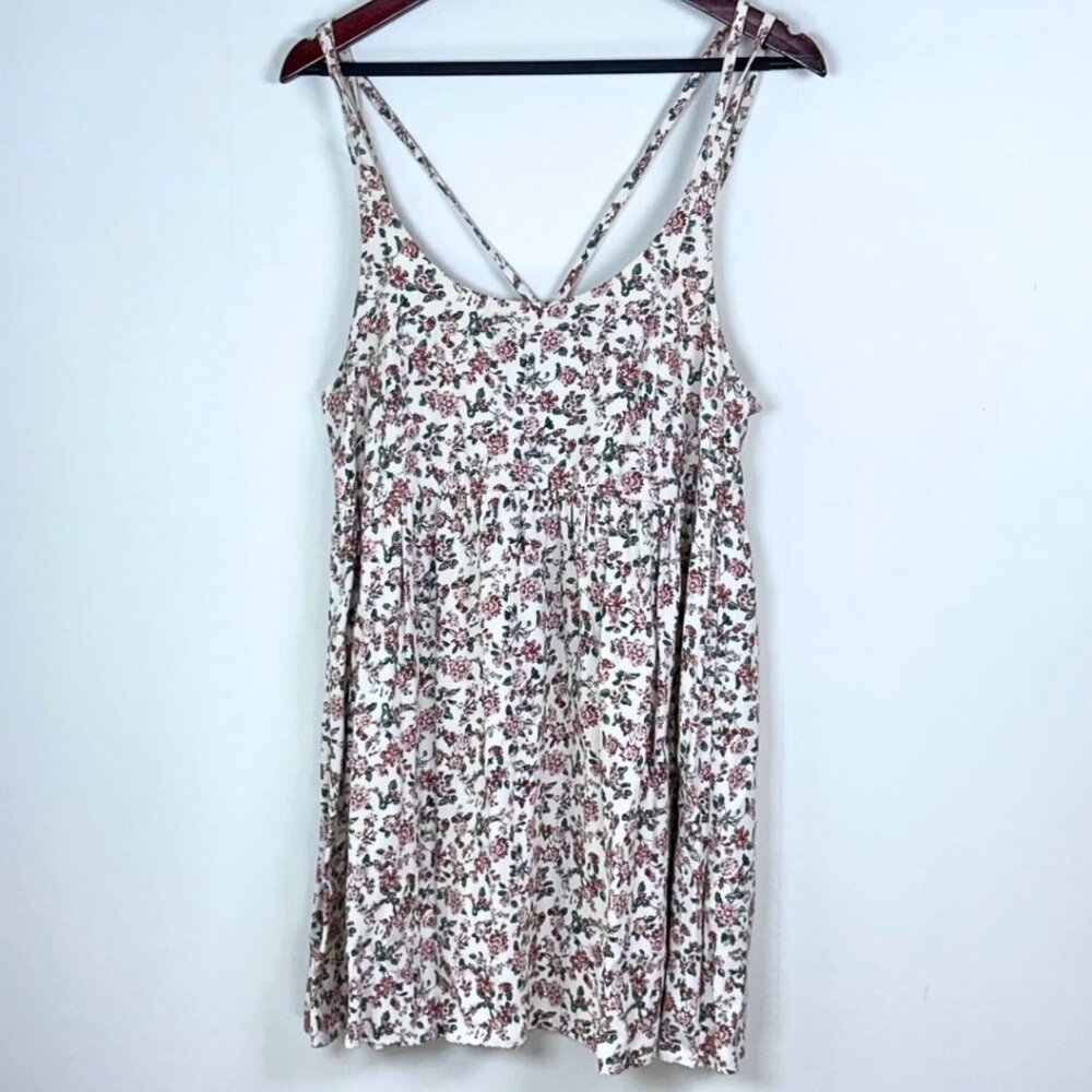 Pull&Bear Ditsy Floral Babydoll Mini Dress Cottagecore Coquette Medium Flowy